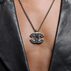 Chanel CC Pendant Necklace Gold & Silver
